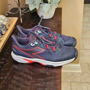 Diadora Men's Trofeo Pickleball Shoes, Blue/Red, Sz 13